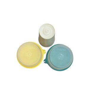 VTG Tupperware Snack Bowls with Lids & Cup With Lid